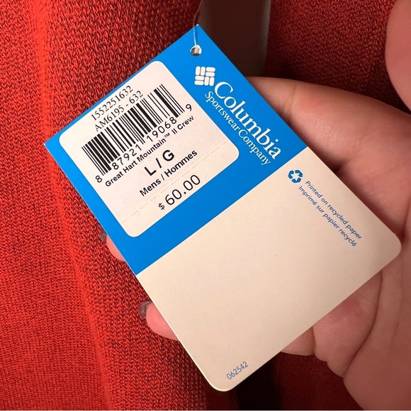 Columbia Men’s Great Hart Mountain II Crew Neck Sweatshirt NWT Large - Picture 8 of 10